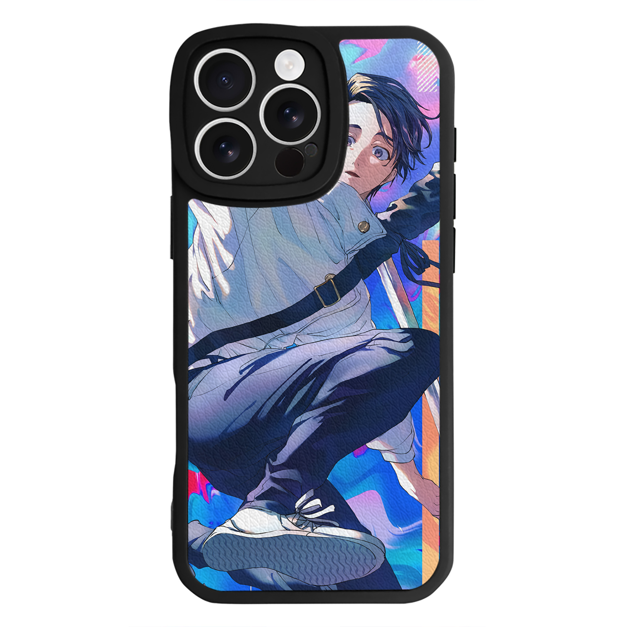 （画像用） 呪術廻戦 Jujutsu Kaisen 【iPhone 16シリーズ対応】シリコンスマホケース（レザー調） 材質：シリコン